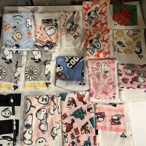 16 pc snoopy upcycled scrap fabric set bundle 2